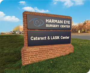 exterior sign for Harman Eye Surgery Center