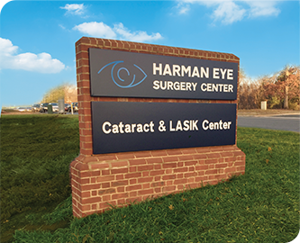 exterior sign for Harman Eye Surgery Center