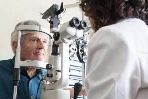 Harman Eye Center Laser Cataract Surgery exam with doctor and patient
