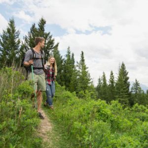 young people hiking